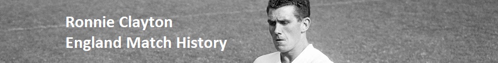 The England Match History of Ronnie Clayton