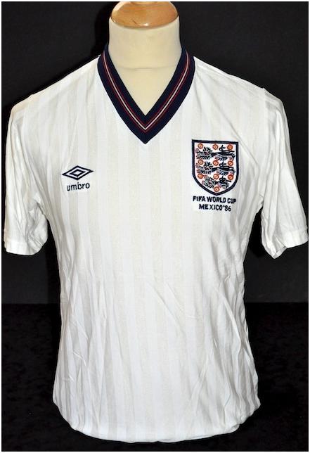 Vinyl England 1986 Football Shirt Soccer Numbers Heat Print World Cup Jersey 